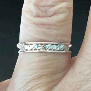 925 Sterling Silver Front Flat Twist Ring NWT